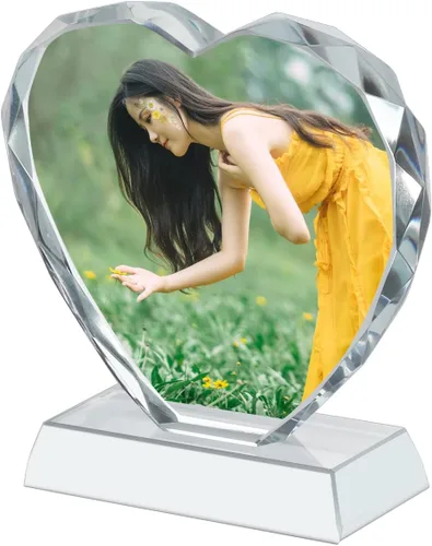 Miniatura 5 de Marco de fotos de cristal personalizado, marco de fotos de cristal personalizado, decoración de escritorio, placa de fotos de vidrio, regalo