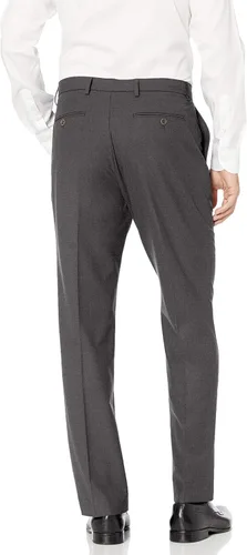 Miniatura 3 de Tienda Essentials Pantalón de vestir elástico para hombre con corte clásico, sin arrugas