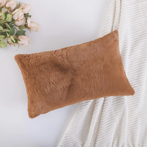 Miniatura 8 de Home Brilliant Fundas de almohada de piel sintética de oveja esponjosa de 18 x 18 pulgadas, fundas de almohada de piel sintética de oveja esponjosa