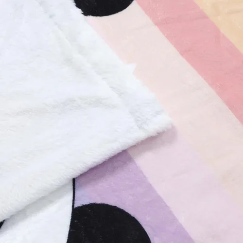 Miniatura 8 de Sviuse Manta de franela de vellón de panda arcoíris, manta ligera con patrón de pandas de dibujos animados para cama, sofá, viajes, niños y niñas