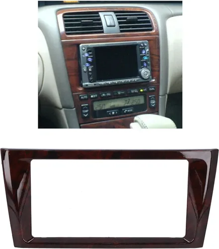 Miniatura 5 de Fydun Tablero de instalación doble DIN, ABS de caoba 2 DIN estéreo de audio Fascia Panel de fascia para coche para Avalon 2000-2004