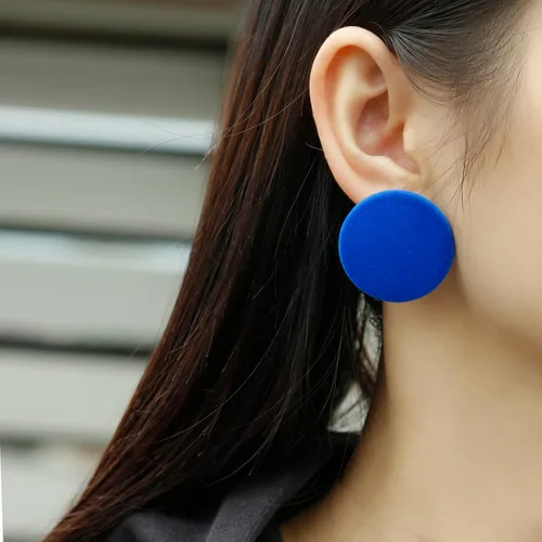 Miniatura 2 de Aretes de botón, aretes redondos grandes de acrílico para mujer