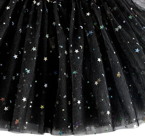 Miniatura 89 de EQSJIU Leotardo de baile de manga larga para niñas, vestido de ballet brillante con copo de nieve, tutú con falda tutú para niñas