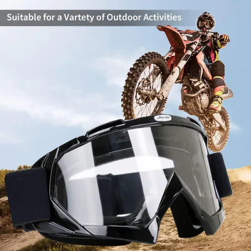 Miniatura 6 de JAMIEWIN - Gafas de motocross ATV para bicicleta de tierra, motocicleta, UTV MX OTG, gafas para carretera fuera de pista, lentes transparentes anti