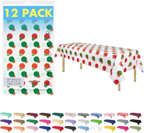 Miniatura 33 de Zimpleware - Mantel redondo de plástico para fiestas de 213 cm (84 pulgadas) de diámetro (paquete de 1, 6 y 12 unidades)