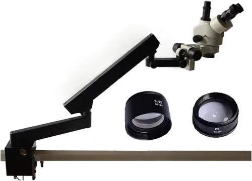 Microscope Accessories Kit 3.5X-90X Trinocular Stereo Microscope Stand Clamp Zoom Microscopio Microscope Slides (Color : 3.5X-90X Trinocular B)