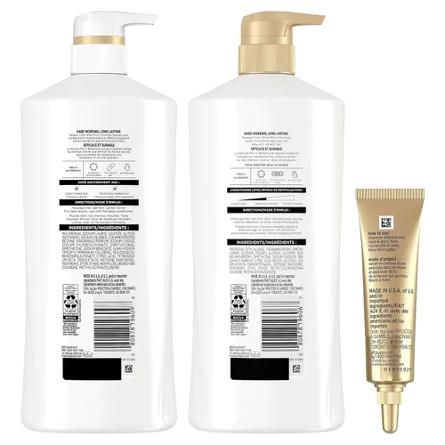 Miniatura 4 de Pantene Set de champú, acondicionador y tratamiento para el cabello, brillo de color radiante, seguro para cabello teñido