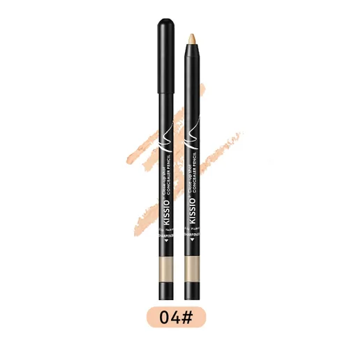 Miniatura 2 de KISSIO Lápiz corrector, corrector debajo de los ojos, cubre el acné y las pecas, abrillantador, impermeable, de larga duración, crema, lápiz