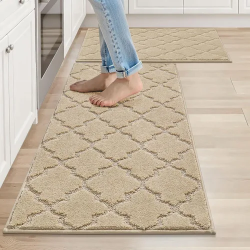 Miniatura 61 de COSY HOMEER Alfombras suaves de cocina [2 piezas] para el frente del fregadero súper absorbentes, tapetes y tapetes de cocina de 20 x 30 pulgadas/20