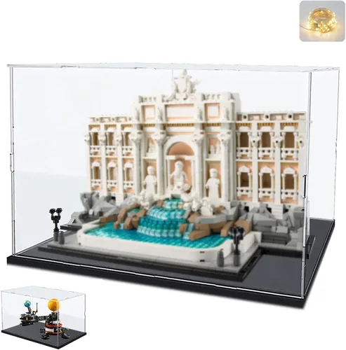 Miniatura 10 de Vitrina de acrílico transparente engrosada para coleccionables Lego 75325, caja transparente de autoensamblaje, gran protección antipolvo con base