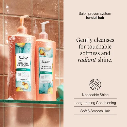 Miniatura 2 de Suave Professionals Shine Champú Marroquí Infusión 28 oz - Paquete de 4