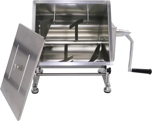 Miniatura 10 de CMI Mezcladores de carne manuales de acero inoxidable comercial con tapa, tanque fijo de 16 libras/10 L, (mezcla máxima de 15 libras para carne)