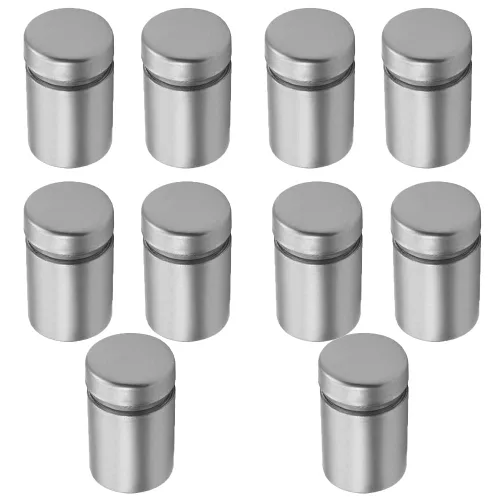 10 Uds. 0.472 x 0.787 in / 1/2" x 4/5" (DxH) Soporte de letrero de acero inoxidable Tornillos de separación Soportes de pared Tornillos