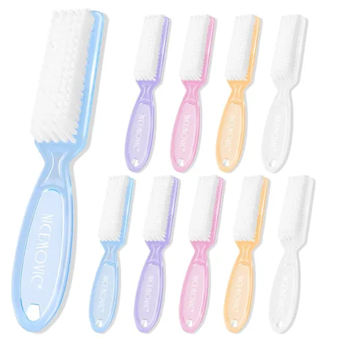 Miniatura 8 de NICEMOVIC 10 cepillos de uñas para limpiar las uñas, cepillo limpiador de uñas con agarre de mango, cepillo limpiador de uñas de mano, herramientas