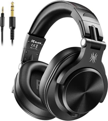 Miniatura 9 de OneOdio A71 - Auriculares de diadema con cable para estudio de grabación de alta resolución, con SharePort, auriculares plegables para Rojo