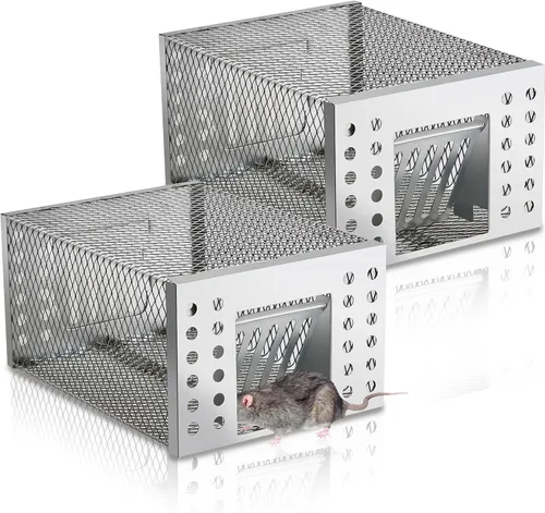 Miniatura 7 de 1 trampa humana para ratas, trampa de ardilla viva para interiores y exteriores, pequeños roedores, ratones, ratones, ratones, hámsters, ardilla