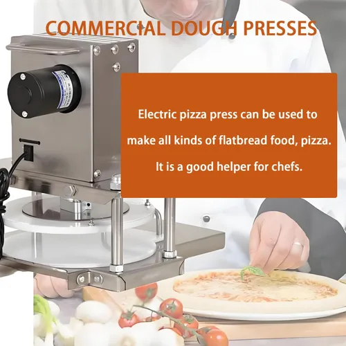 Miniatura 7 de Máquina eléctrica de la prensa de la masa de la pizza de 2000W, máquina comercial de la prensa de la pizza, 400 piezas por hora, fuerza de empuje
