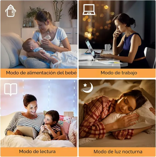 Miniatura 7 de Ambimall - Lámpara de pie para sala, con control remoto y regulación continua de temperatura de color y brillo, 64 pulgadas de alto, incluye Blanco