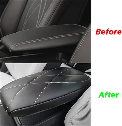 Miniatura 3 de BestEvMod Funda para reposabrazos de consola central compatible con Mustang Mach-E Mach e 2021 2022 2023, accesorios interiores, protector de cuero