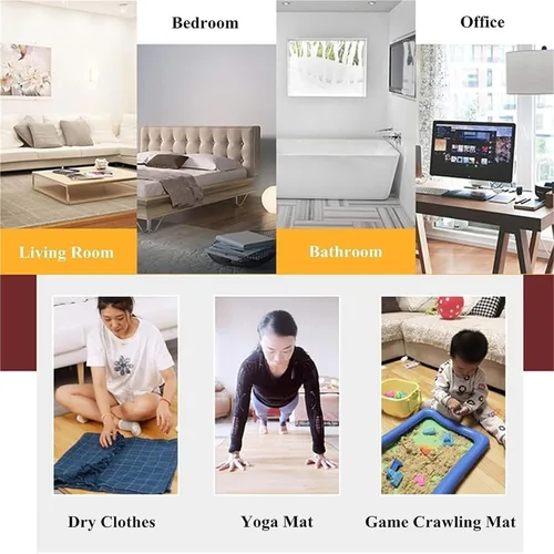 Miniatura 8 de Heating Mats Electric Heated Area Rug with Timer Fast Heating Graphene Heating Carpet Floor Heater Floor Mat for Home Office(Color1,55 * 90CM)