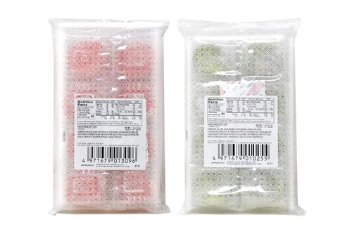 Miniatura 6 de Frutas Mochi japonesas (para fiestas) Daifuku (Pastel de arroz) Sabores fresa, melón, té verde, naranja