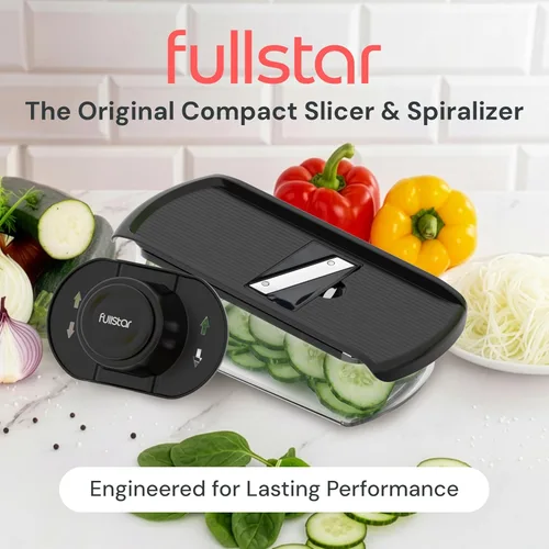 Miniatura 2 de Fullstar Mandoline Slicer for Kitchen, Fruit Cutter, Cheese Grater, Cucumber Slicer, Veggie Spiralizer, Food Cutter & Kitchen Gadgets & Gifts with