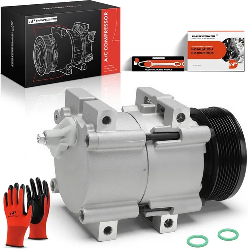 Miniatura 10 de A-Premium Compresor de aire acondicionado con embrague compatible con Ford E-450 Econoline Super Duty 1999-2001, E-350 Econoline Club Wago