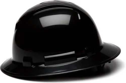 Miniatura 3 de Pyramex Ridgeline - Casco duro de ala completa, 4 puntos, con trinquete, color negro