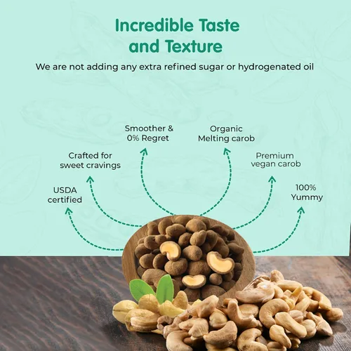 Miniatura 7 de Missy J's Anacardos orgánicos cubiertos de algarroba de 8 onzas, paquete de 3, vegano, sin gluten, sustituto del chocolate, perfecto para aperitivos