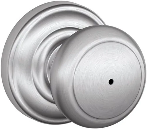 Miniatura 19 de Schlage F10 AND 716 ADD - Pomo Andover con moldura Addison, cerradura de paso para pasillos y armarios, bronce envejecido