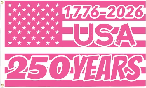 Miniatura 8 de Bandera de Estados Unidos del 250 aniversario, de 3 x 5 pies, 3 capas, bandera de aniversario estadounidense de 250 años, doble cara, decoración A2