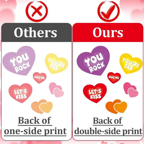 Miniatura 3 de Calcomanías para ventana del día de San Valentín, dulces de San Valentín, calcomanías de corazón para ventana, diseño de corazón para conversación