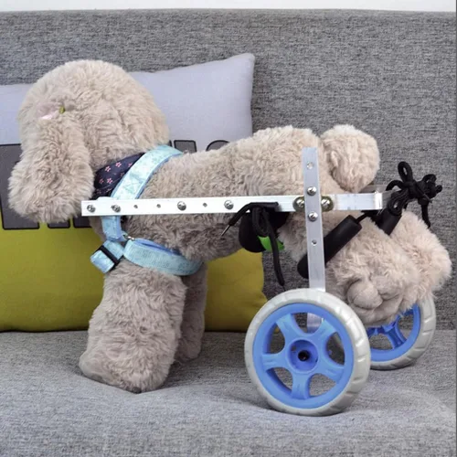 Miniatura 6 de Adjustable Dog Wheelchair for Back Legs - Lightweight 2-Wheel Pet Cart for Disabled Dogs, Durable Aluminum Pet Mobility Aid for Hind Leg Support and
