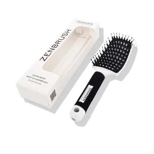Miniatura 5 de ZENAGEN Zen Brush Gently Detangles Hair, Reduces Breakage, Enhances Scalp Stimulation, Lightweight Ergonomic Design, All Hair Types 1 ea Negro