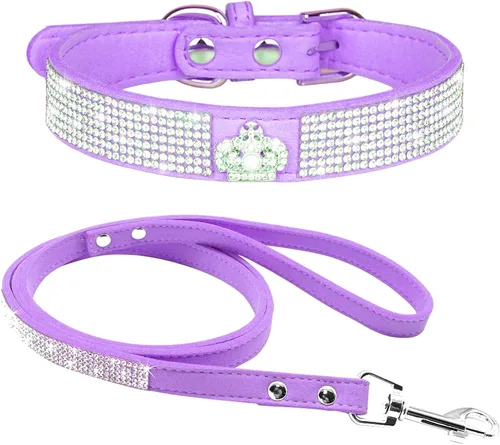 Miniatura 25 de Collares Pequeños para Perros Femeninos, Lindo Cristal de Rinstone con Pajarita de Diamante de Brillo para Cachorros para XXS XS Perros Pequeños