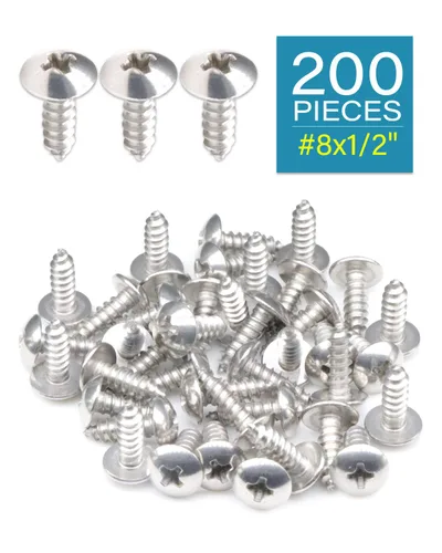 Miniatura 2 de IMScrews 200 tornillos de madera Phillips con cabeza de truss #8 x 1/2 "(13 mm), tornillos de acero inoxidable resistentes 18/8 (304)
