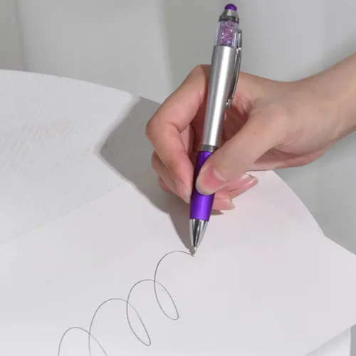 Miniatura 4 de MiSiBao Bolígrafos para pantallas táctiles, bolígrafos de punta media con cristales para mujeres y niños, bolígrafo de tinta negra con lápiz óptico