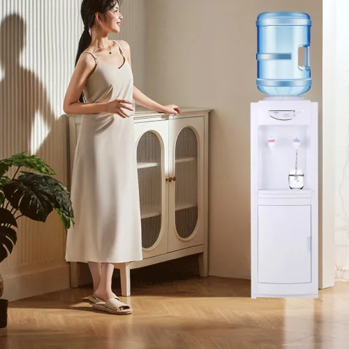 Miniatura 2 de Dispensador de agua para botella de 5 galones, dispensador de agua de carga superior fría y caliente, enfriador independiente con cierre