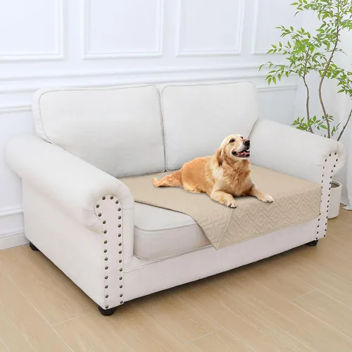 Miniatura 56 de hyha Manta impermeable para perro, manta suave para cama de perro, manta para mascotas, funda de sofá impermeable lavable para perros, fundas Gris