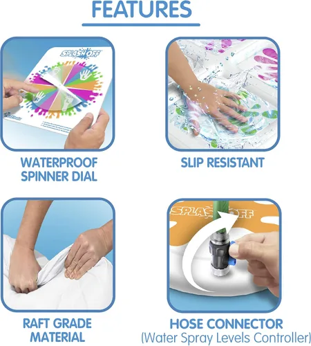Miniatura 4 de GoFloats Juego Splash Off - Juego de tapete de salpicaduras de agua para niños