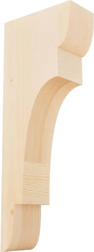 Miniatura 49 de Ekena Millwork COR04X12X12NEB00RWR 4 pulgadas de ancho x 12 pulgadas de profundidad x 12 pulgadas de alto New Brighton Rough Sawn Corbel, cedro rojo