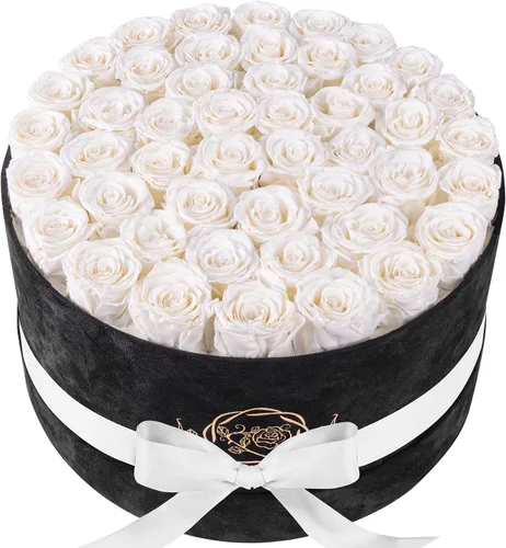 Miniatura 32 de Prifroti 17 flores en una caja de gamuza de lujo, regalos de cumpleaños para mujeres, flores preservadas, regalo de rosas para el día de la madre