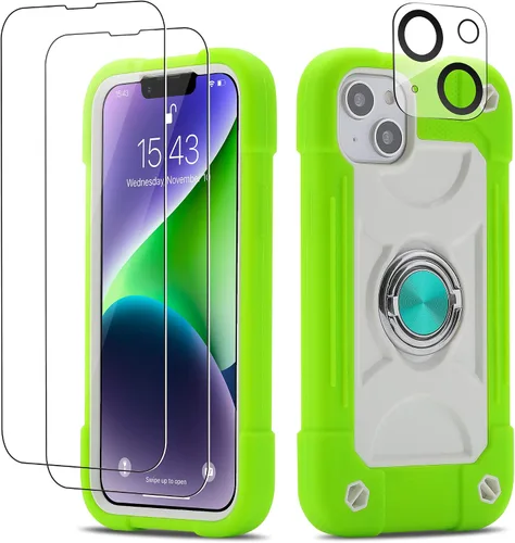 Miniatura 95 de Funda para iPhone Se3/iPhone Se2, iPhone 6/6S, iPhone 7/iPhone 8 de 4.7 pulgadas con soporte de anillo, con 2 protectores de pantalla resistentes