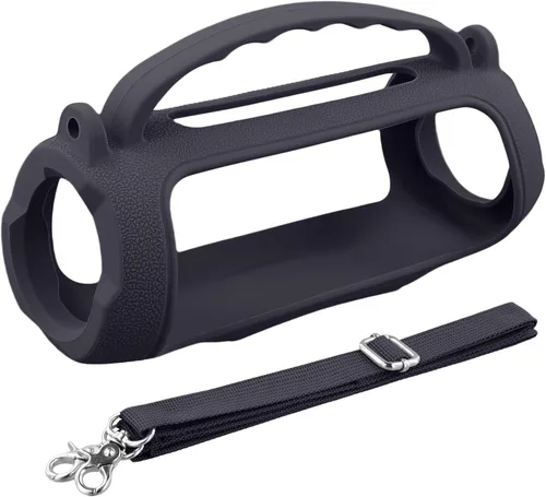 Miniatura 2 de Funda de silicona compatible con JBL Charge 5 Altavoz Bluetooth portátil impermeable (Cubierta de silicona negra)