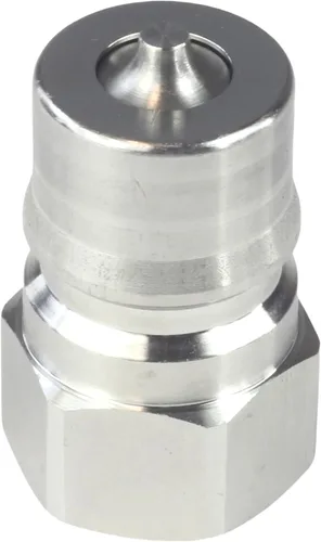 Miniatura 6 de HFS (R) 1/2" hembra NPT acoplador de desconexión rápida conjunto hidráulico 304 acero inoxidable