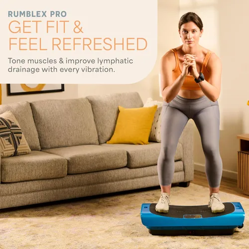 Miniatura 2 de Lifepro 4D Vibration Plate Exercise Machine — Triple Motor, 7 Presets, 60 Speeds Rumblex Plus/Pro Vibrating Platform with Wrist Remote — Whole Body