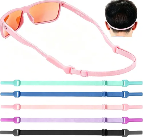 Miniatura 10 de KSACLE Correa ajustable para anteojos - Paquete de 4 unidades mejorado sin tira para lentes, retenedor universal de cuerda para anteojos, correa
