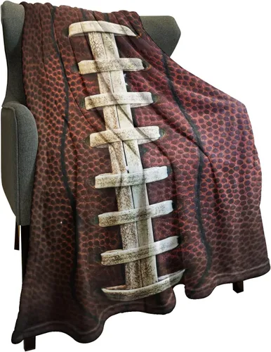 HommomH Manta de forro polar deportivo 40 "x 50" para fútbol americano deportivo, divertido, tradicional, liviano, suave, cálido y acogedor para