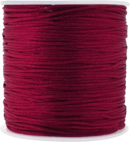 Miniatura 65 de Mandala Crafts Cordón de Satén de Nailon 2mm Cordón Rattail Champagne - 100 Yardas Cordón de Nailon Chino para Nudos Cordón de Seda Cola de Rata