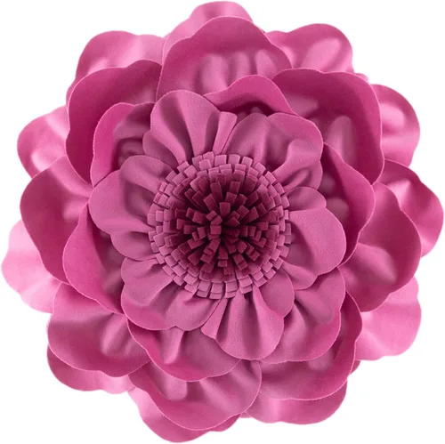 Miniatura 20 de JWH Funda de Almohada con Flores en Relieve Decorativa Floral Cojín Redondo Hecho a Mano para Casa Cama Sofá, 14 Pulgadas, Gris Morado